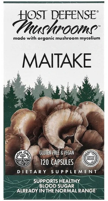 Host Defense Mushrooms™ 잎새버섯 캡슐 120정(캡슐 1정당 0.5g) FPI-03153, 120 Count, 1개, 120정 - 쿠팡