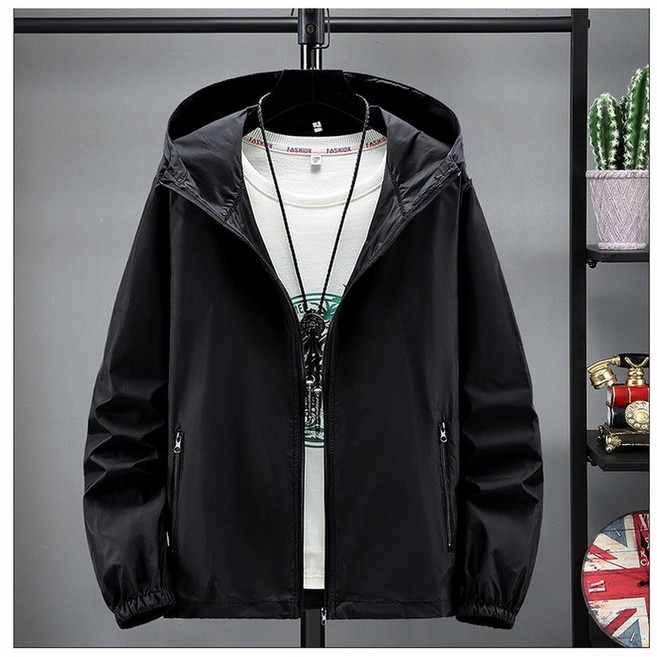 情侶款 大尺碼 男女 素面 連帽 夏季長袖 薄款 防曬衣