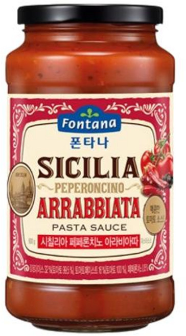 폰타나 시칠리아 페페론치노 아라비아따 파스타소스, 600g, 9개