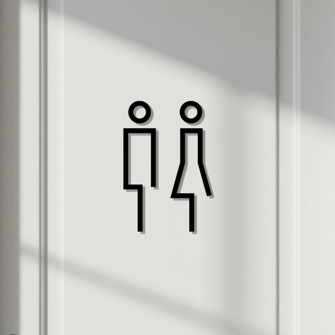 스튜디오투명 표지판 RX 타입 블랙, 남녀 세트, 1개