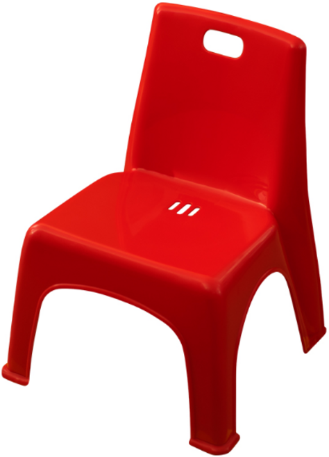 국산 유아용 등받이 의자 아동용 플라스틱 어린이용 키즈 유치원 아기 안락 간이 보조, 1개, 레드