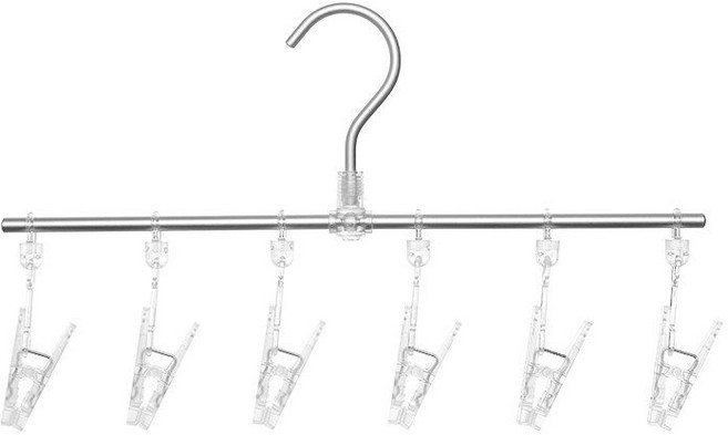 스카프 옷걸이 집게 걸이 강주은 정리 행거 수납, 투명한 -6 클립, 1개