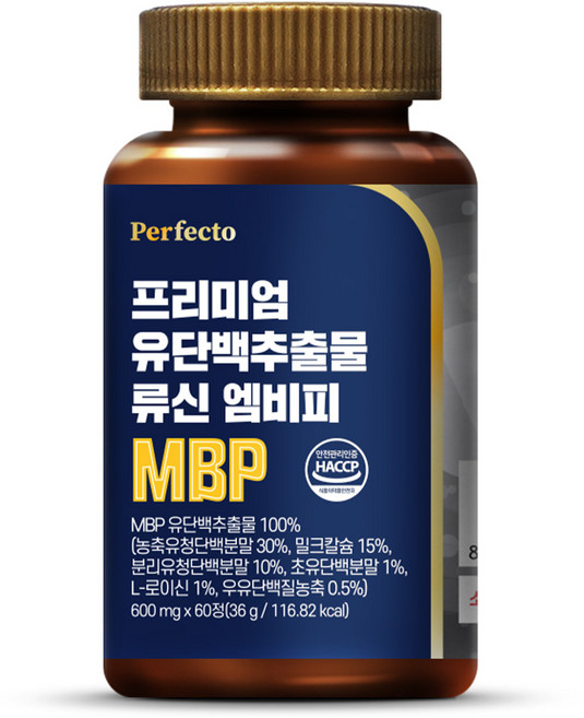 퍼펙토 프리미엄 유단백추출물 류신 엠비피 MBP 36g, 60정, 1개