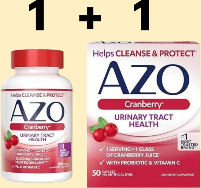 AZO 아조 크랜베리 요로 유리너리 Softgels+Caplets, 1개, 150정