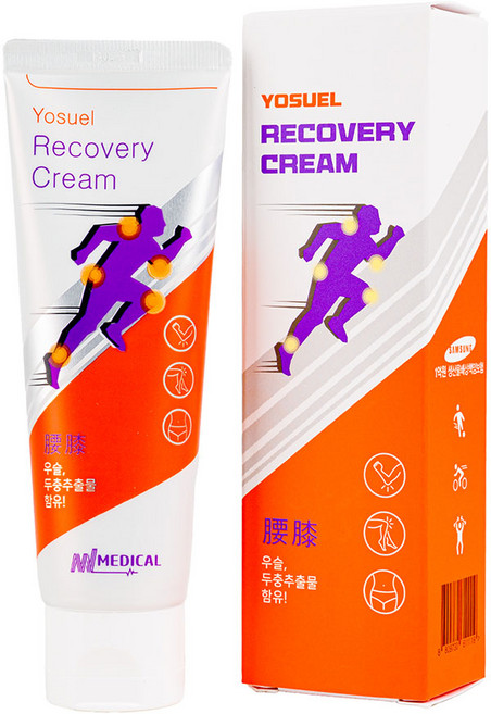 요슬리커버리크림 우슬 두충 은행잎 측백 석창포 피부속 시원하고 보들보들 통증완화 마사지크림, 1개, 1개입