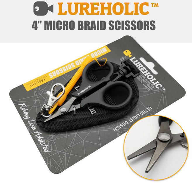 루어홀릭 4인치 마이크로 브레이드 가위 휴대 낚시용