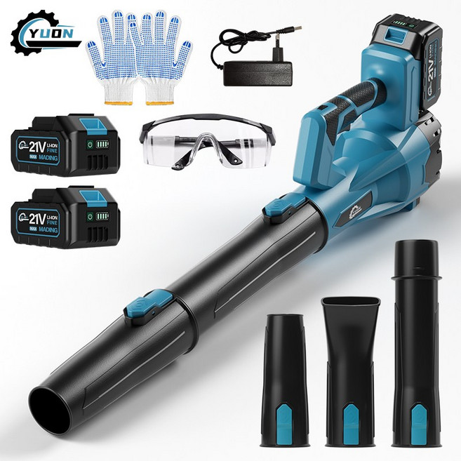 YUON 21V 고출력 충전식 무선 대포 송풍기 + 4000mAh 배터리 2p 세트, 1개