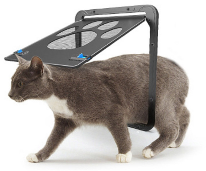 견문 베란다 펫도어 강아지 고양이 방충망 출입문, 1개