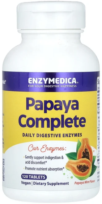 새해 첫좋은선물 Enzymedica Papaya Complete 파파야 민트 120정 제대로 할인합니다, EnzymedicaPapayaComplete파파야민트1, 1개 - 쿠팡