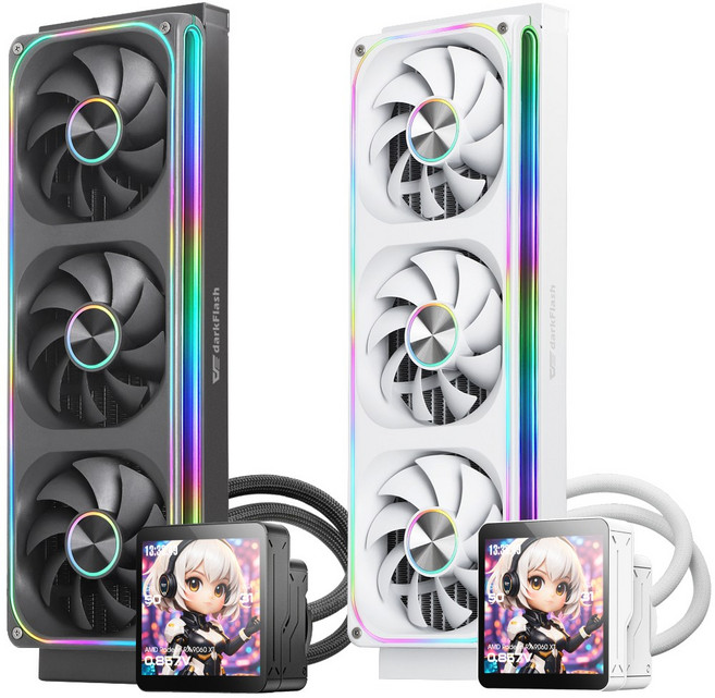 다크플래쉬 WAVE DV360S MAX ARGB 디스플레이, 1개, 블랙