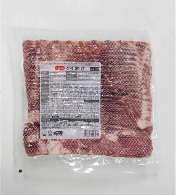 에쓰푸드 전지베이컨 2.3mm 500g x 20개