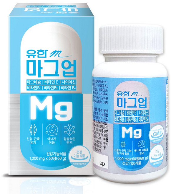 유한m 마그업 마그네슘 비타민B 마그업 60정, 1개
