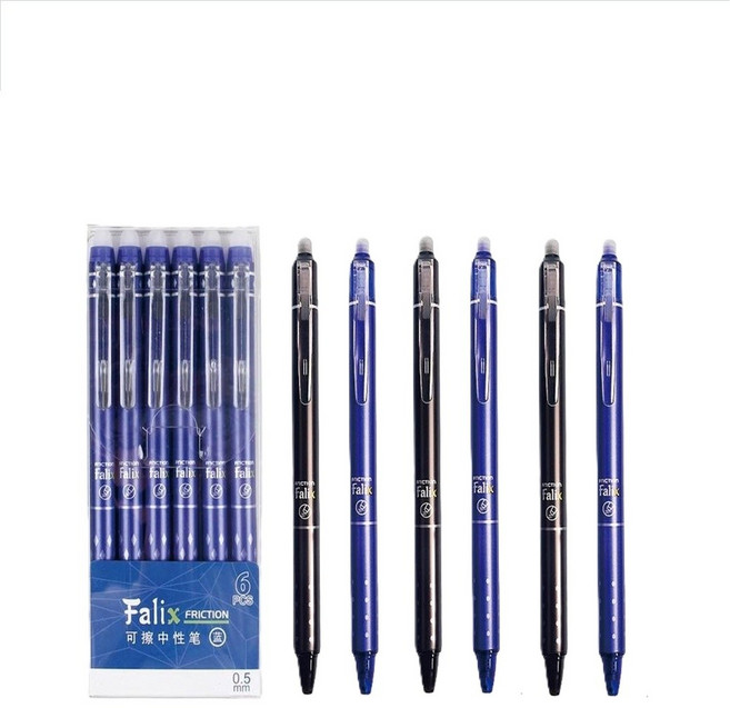Falix 壓按式可擦中性筆 0.5mm, 30個