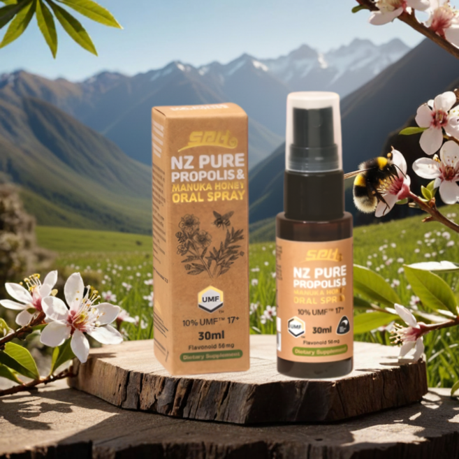 SPH 뉴질랜드 마누카 꿀 오럴 스프레이형 프로폴리스 NZ Pure Manuka Honey UMF 16, 1개, 30ml