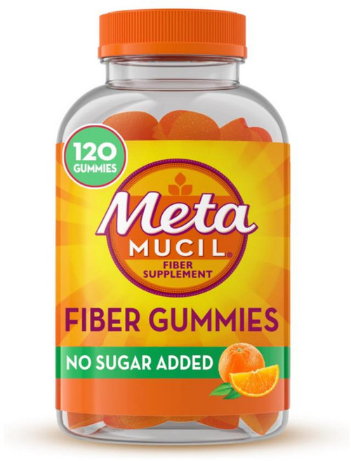 메타무실 섬유질 보충제 무설탕 오렌지맛 120구미 식물성 프리바이오틱 Metamucil, Fiber + Orange 120 ct, 1개, 120정