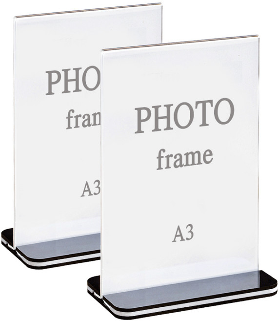 디모어 아크릴 테이블 스탠드 광고 메뉴 안내판 액자, 2개