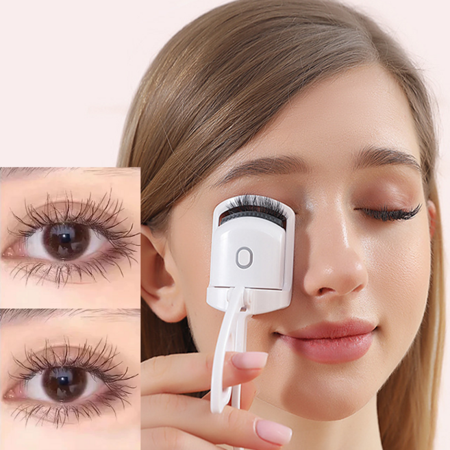 풍성한 볼륨 충전식 속눈썹뷰러, 1개, 핑크