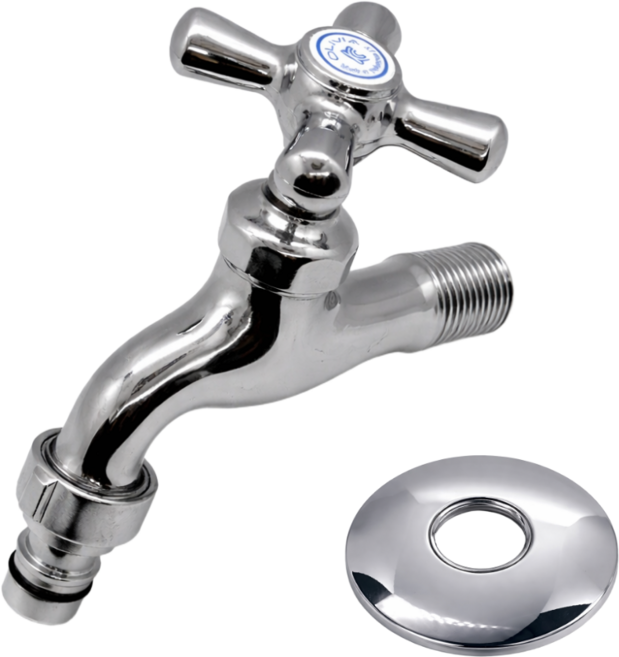 WJ올리비아 십자 왕분리형 수도꼭지 신주 커플링 KC인증 냉수, 1개