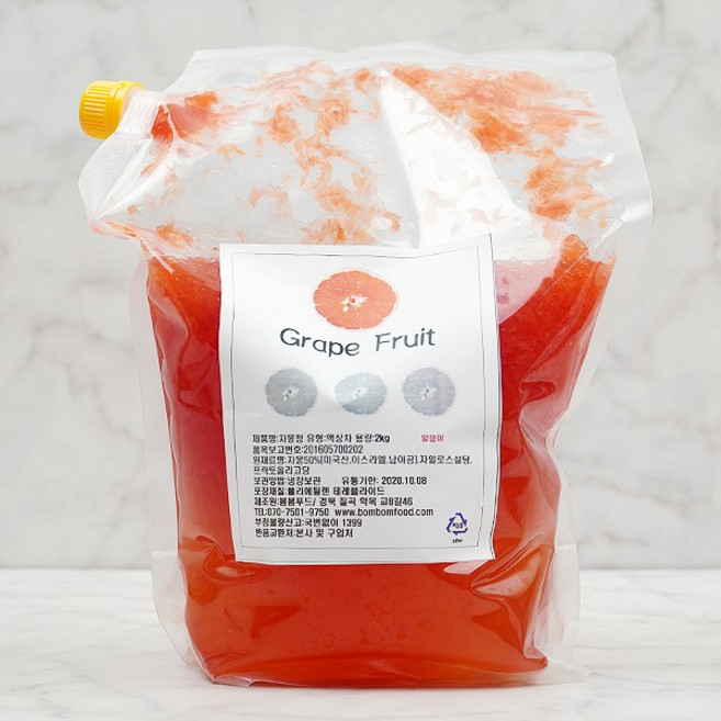 수제청 자몽청 1kg 알갱이x2, 2개