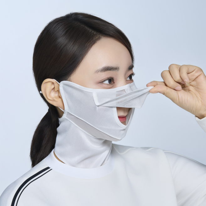 필굿 자외선 차단 여성 골프 마스크 스포츠 아웃도어 햇빛가리개 오픈형, 1개, 화이트