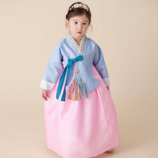 키즈톡톡 하유당의 여아 한복 (1-2호) 돌 아기 두돌 돌잔치 전통 공주 돌복 명절 10개월 분홍색치마 전통한복