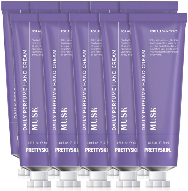 프리티스킨 데일리 퍼퓸 핸드크림 머스크, 10개, 50ml