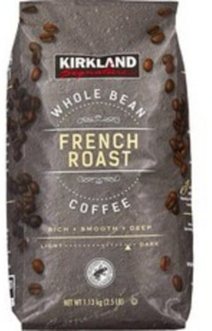 커클랜드 홀빈 커피 프렌치 로스트 1.13kg Kirkland Signature Whole Bean Coffee French Roast 2.5 lbs, 1개