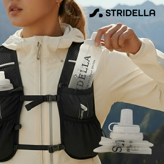 [식약처 합격] 러닝 물병 물통 러닝조끼 완벽호환 초경량 4cm 와이드 소프트 플라스크, 1개, 500ml, 화이트