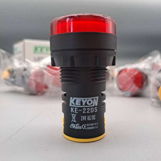 奇宏 LED指示燈 KEYON KE-22DS/R 22mm 工業設備指示燈, 1個, 紅(含稅), 紅(含稅)