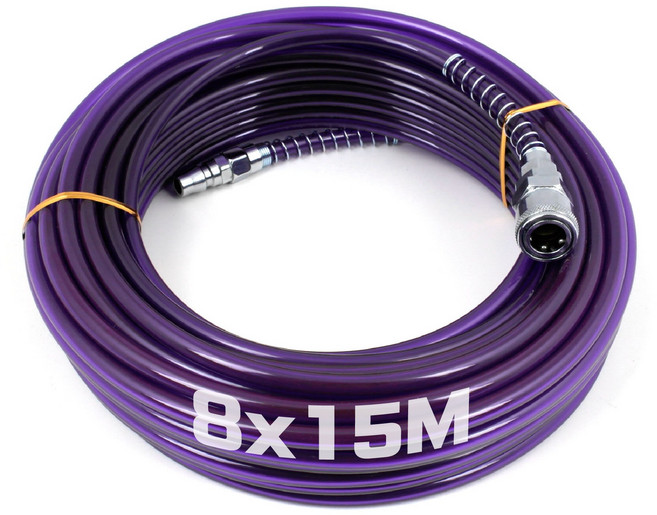 특A급 우레탄연질 보라 8파이15M 에어호스 에어줄 타카호스 콤프레샤호스 에어호수 타카호스, 1개