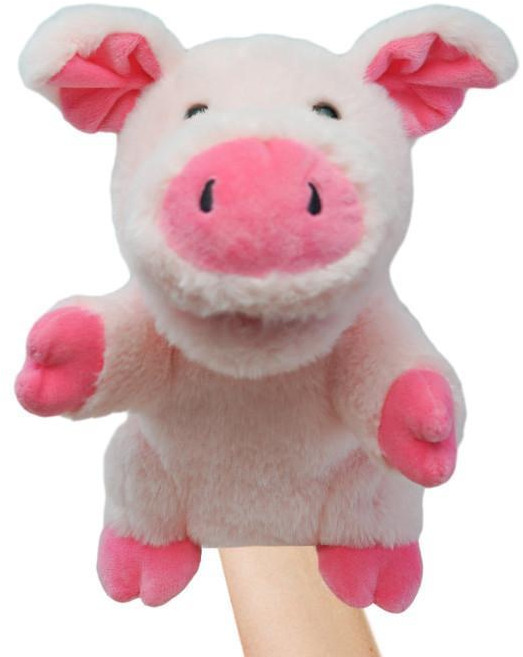 動物系列手偶 小浣熊手套 表演布偶 兒童玩具手指玩偶, 1個, 小豬,25釐米