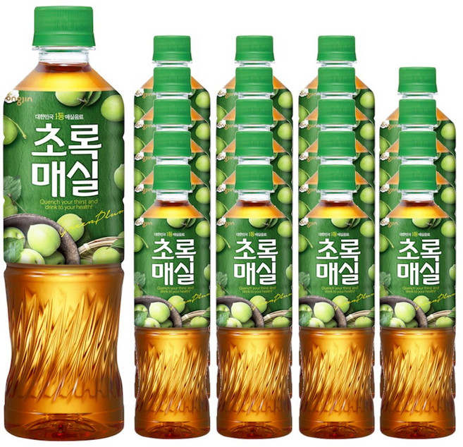 웅진 초록매실 페트, 500ml, 20개