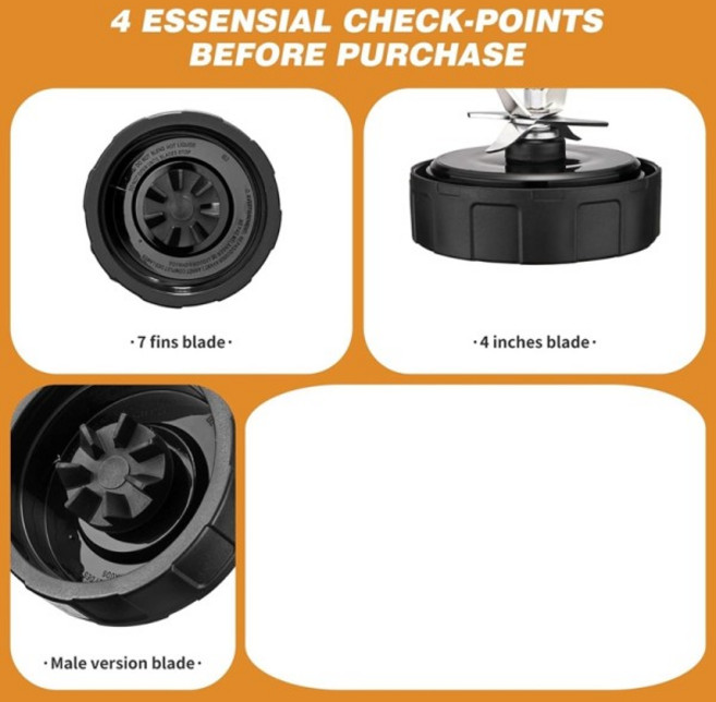 호환 닌자용 믹서기 교체 블레이드 7 핀 부품 SS101 SS351 SS300