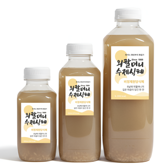 [외할머니수제식혜] 비정제원당식혜 500ml 국산햇엿기름 무방부제, 6개