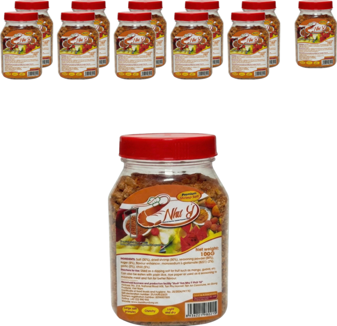 니이 무이똠 베트남 크런치 새우 소금 시즈닝 100g, 12개