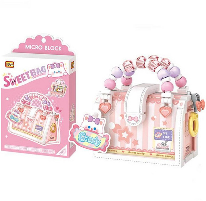 LOZ 귀여운 가방 시리즈 마이크로 블록, 캔디 백, 1개