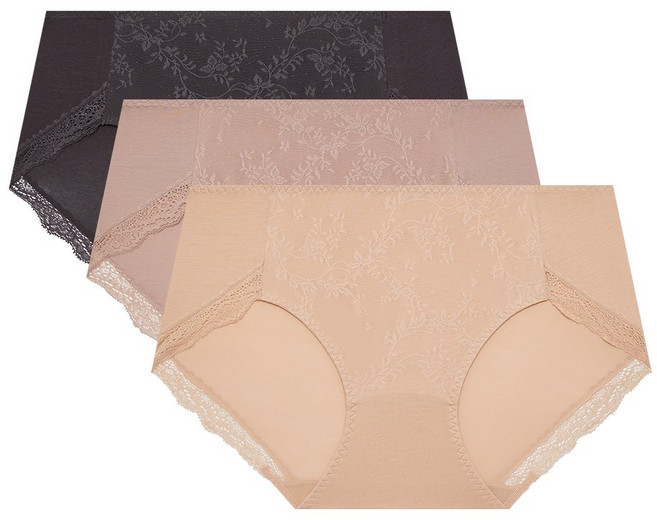 트라이엄프 [3매 세트] 맥시 노라인 팬티 (베이지/차콜/코코아)