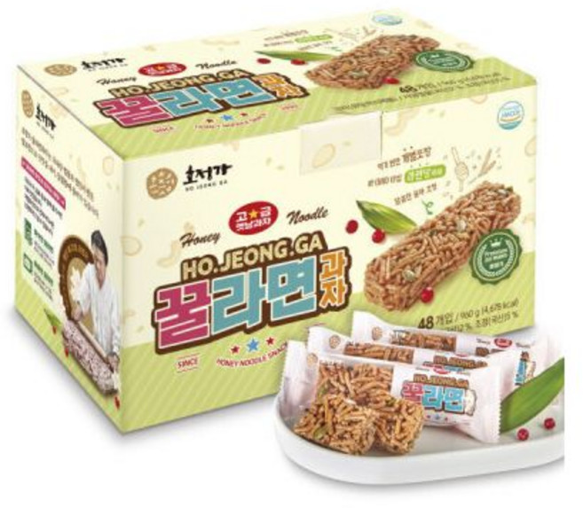 호정가 흑임자도나스 (16개입) / 고소한 풍미의 달콤 촉촉한 옛날과자, 호정가 꿀라면과자 (48개입) / 달콤하고 바삭한 대용, 1