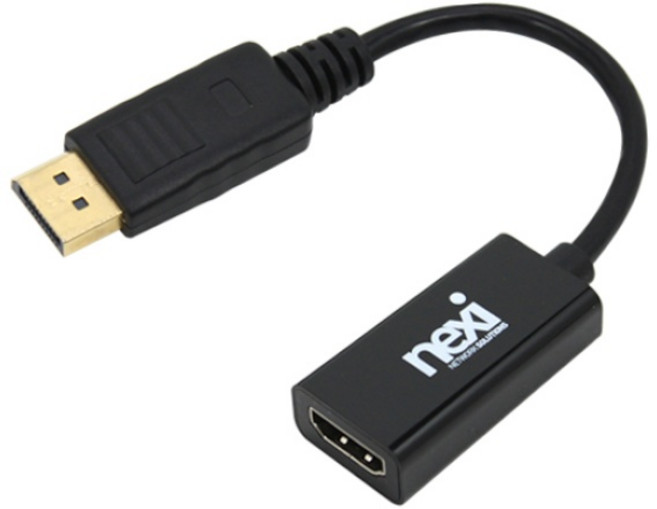 (NEXI) DisplayPort to HDMI 컨버터 오디오 지원 NX-DPHDC / (NX482 (블랙), 1개