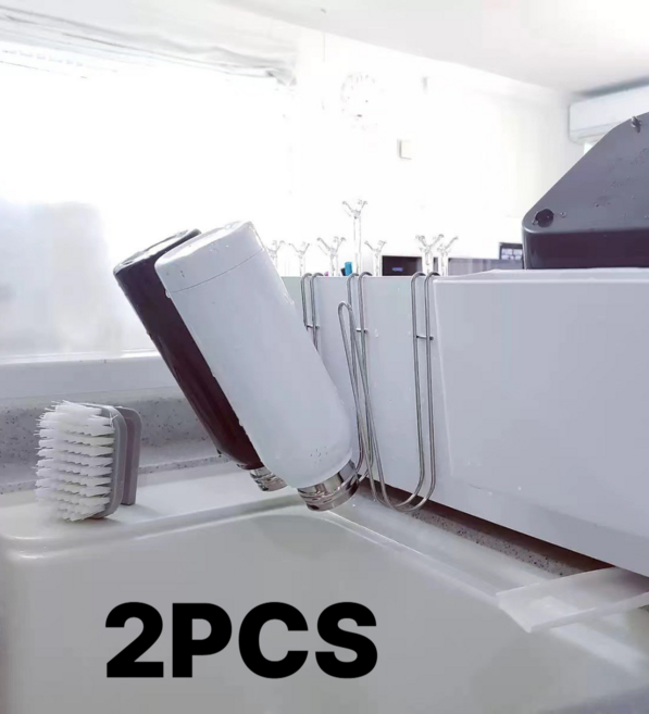 [리리즈] 컵배수랙 배수형컵 컵 건조대 식기건조대 물빠짐텀블러 텀블러거치대, 2개, 실버, 1단