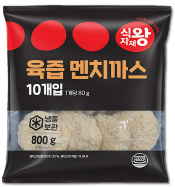 바이오푸드몰_식자재왕 육즙 멘치까스 800g, 1개