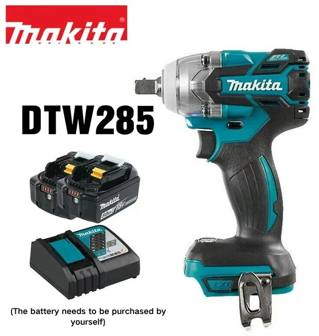 Makita DTW285 브러시리스 충전식 임팩트 전기 렌치 18V 고토크 리튬 배터리 자동 수리 도구, [01] 옵션1