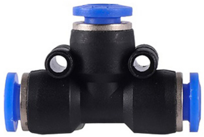 HK sell 코어라인 스프링클러 액세서리 호스 연결 추가 부품, 플렉토 원터치 T자 호스 커넥터(9/12mm), 플렉토 원터치 T자 호스 커넥터(9/12mm), 1개