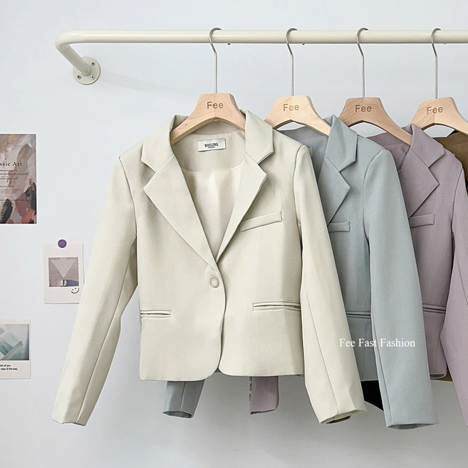 莫蘭迪單釦西裝外套 5色女上衣 韓系日常休閒穿搭
