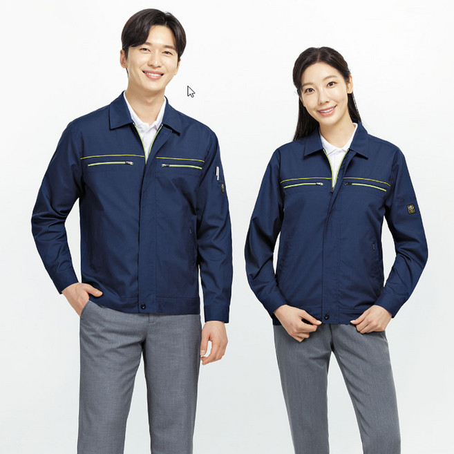 파브유니폼 SM J2402 춘추 작업복 상의 봄여름 정전기방지 제전복 단체근무복 현장복 점퍼 건설현장