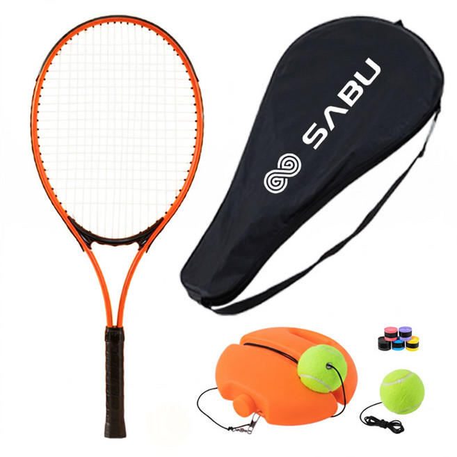 SABU 테니스 리턴볼 혼자 연습 풀세트, 혼합색상, 1세트