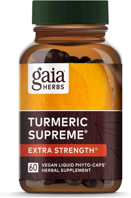 가이아허브 터메릭 슈프림 엑스트라 스트렝스 Turmeric Supreme 액상 캡슐 60정, 1개 - 쿠팡
