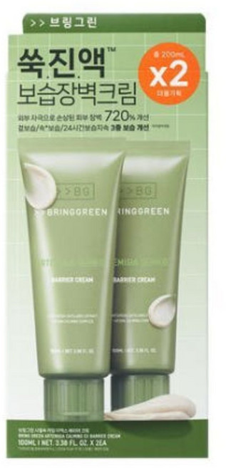 브링그린 사철쑥카밍EX모델링팩투폼클렌저 120ml 2개입, 1세트