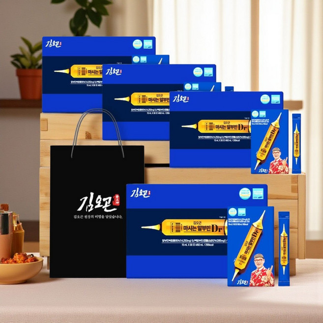 김오곤 김오곤 마시는 알부민 dr 4박스 효능 효과 알보민 알부민액 알브민 수액 액상 난백 아르지닌 흡수율높은, 120개, 15ml