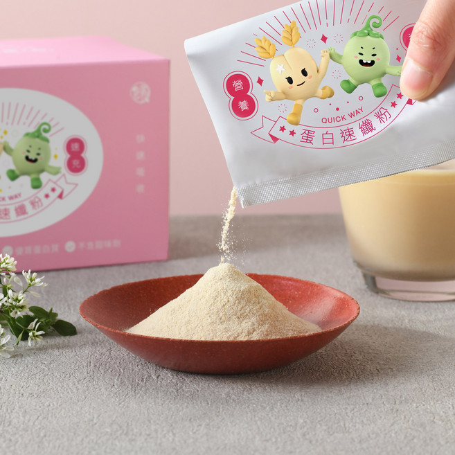Quick Way 蛋白速纖粉 膳食纖維 優質蛋白 無人工添加, 35g, 7個